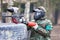 Saint-Petersburg, Russia - April 24, 2016: Paintball tournament in Snaker club between student teams from five universities.