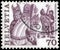 Saint Petersburg, Russia - April 30, 2020: Postage stamp issued in the Switzerland with the image of the Folk Custom Historical