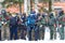 Saint-Petersburg, Russia - February 21, 2016: Big annual paintball scenario game \'Day M\' in Snaker club