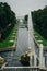 SAINT PETERSBURG, RUSSIA JULY, 2021: panoramic platform on the lower park with cascading fountains