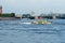 SAINT-PETERSBURG, RUSSIA - JULY 30, 2017: High-speed patrol boat
