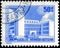 Saint Petersburg, Russia - March 15, 2020: Postage stamp issued in the Mongolia with the image of the House of young Technicians,