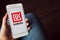 SAINT PETERSBURG, RUSSIA - MAY 14, 2019: Logo of the Russian company lukoil on the smartphone screen