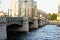 Saint Petersburg, Russia - Sampsonievsky bridge a drawbridge across the Great Nevka in Saint-Petersburg