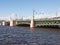 Saint Petersburg Russia September 06, 2016: A view of the spans of the Palace bridge in St. Petersburg, Russia.