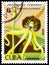 Saint Petersburg, Russia - September 18, 2020: Postage stamp issued in the Cuba with the image of the Epidendrum cochleatum. From