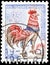 Saint Petersburg, Russia - September 27, 2020: Postage stamp issued in the France with the image of the Gallic Cock, Gallus gallus