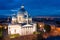 Saint Petersburg. Russia. Trinity Cathedral in St. Petersburg. Evening Izmailovsky Cathedral. St. Petersburg temples. Evening