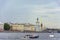 Saint Petersburg, view from the English embankment on the Neva and Vasilievsky island