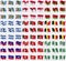 Saint Pierre and Miquelon, Monaco, Belarus, Nicaragua, East Timor, Belgium, Haiti, Hong Kong, Nigeria. Big set of 81 flags.