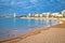 Saint Raphael beach and waterfront view, famous tourist destination of French riviera