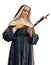 Saint Rita of Cascia statue isolated