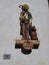 Saint ROch Rocco dog patron protector saint statue in Grondona medieval village italy