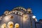 Saint Sava Cathedral Temple Hram Svetog Save in the early evening seen fron the outside.