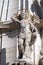 Saint Sebastian, detail of Holy Trinity plague column in front of Matthias Church in Budapest