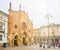 The Saint Secondo Catholic Church, Collegiata di San Secondo. View from the Piazza San Secondo square. Asti, Piedmont, Italy