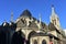 Saint Severin flamboyant gothic church with blue sky. Paris, France.