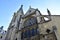 Saint Severin flamboyant gothic church with blue sky. Paris, France.