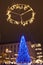 Saint Stephen square in Budapest at christmastime