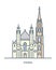 Saint Stephens Cathedral at Vienna vector illustration
