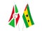Saint Thomas and Prince and Burundi flags