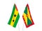 Saint Thomas and Prince and Grenada flags