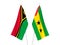 Saint Thomas and Prince and Republic of Vanuatu flags