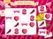 Saint Valentine day child rebus, logical game