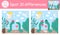 Saint Valentine day find differences game for children. Holiday educational activity with caterpillars in the garden. Printable