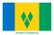 Saint Vincent and the Grenadines Flag Vector Illustration on White Background. National Flag