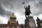 Saint Wenceslas (Svaty Vaclav) statue on Wenceslas Square