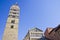 Saint Zeno cathedral church in Pistoia city - On the right the Episcopal Palace Tuscany - Italy - image with copy space