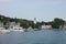 Sainte Anne Church and Mackinac Island Harbor