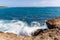 Sainte-Anne, Martinique - FerrÃ© Cape - Waves on the rocks in Pointe La Rose