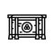 saisen monetary offering shintoism line icon vector illustration