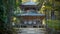 Saito (western Stupa) at Danjo Garan Temple in Koyasan area in Wakayama