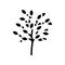 sakaki tree branch shintoism glyph icon vector illustration