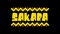 Sakara African music style. Transparent Alpha channel. 4K video. Animated Cartoon text. African music Sakara for title concert