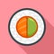 Sake wasabi sushi icon, flat style