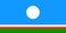 Sakha republic flag vector illustration. Yakutia flag.