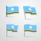 Sakha Republic waving Flag set design vector