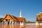 Sakon Nakhon, Thailand - September 1, 2020: Buddhists visit Phra That Choeng Chum Temple.