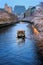 Sakura Festival , tourist viewing Cherry-blossom on boat