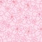 Sakura flower line seamless pattern