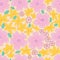 Sakura leaf origami pastel seamless pattern