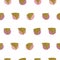 Sakura Mochi background. Seamless pattern.