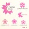 Sakura Pink Flower Of Japan Logo - Vector