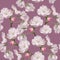 Sakura. Seamless pattern. Pink Cherry blossom branches. Spring botanical illustration.