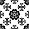 Sakura seamless stylized flower, symbolizes the arrival of spring, the Japanese symbols, black on white background