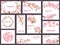 Sakura vector blossom cherry greeting cards with spring pink blooming flowers illustration japanese set of wedding